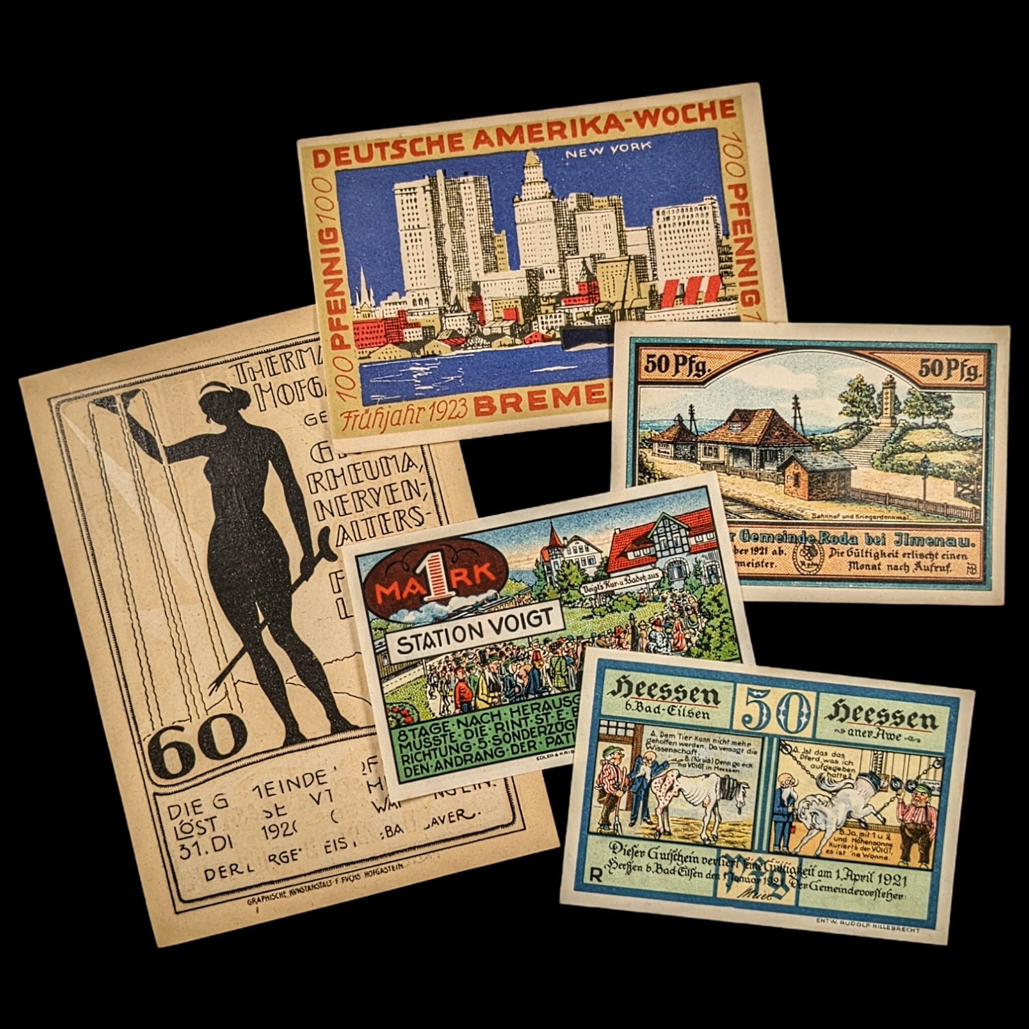Lote De 4 Billetes De La República De Weimar - Compra Venta En