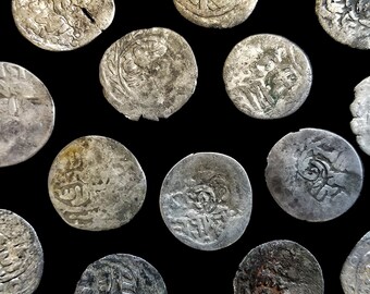 モンゴル銀貨、黄金のオルダ（西暦1242年） - 本物の歴史的収集品