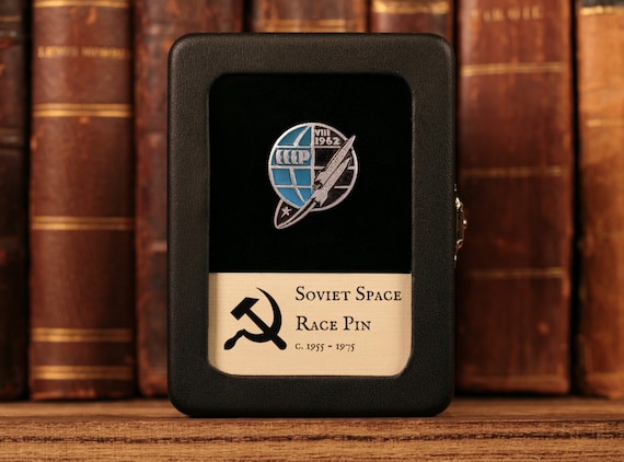 Soviet Space Race Pin, Original Vintage Item - ONE RANDOM PIN - 1950's to 1970's, Soviet Union Cold War Era Memorabilia - History Hoard