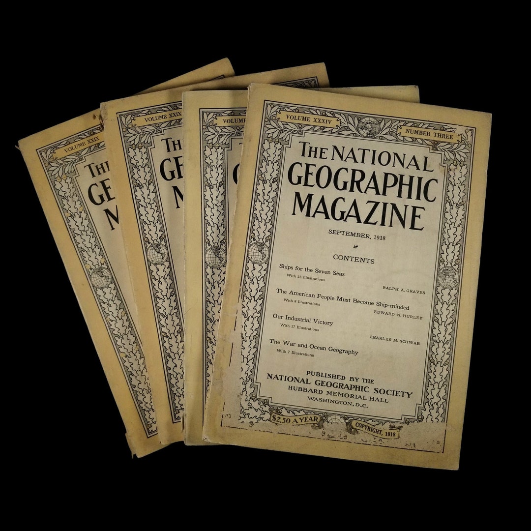 Vintage National Geographic, World War I and II Era, 1914-1945 ...