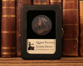 Queen Victoria Penny, Genuine Antique Coin from the United Kingdom, 1837 - History Hoard