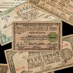 WWII Philippines Emergency Issue &quot;Guerilla Pesos&quot; 1942, WWII Banknotes, Authentic Historical Currency, History Hoard