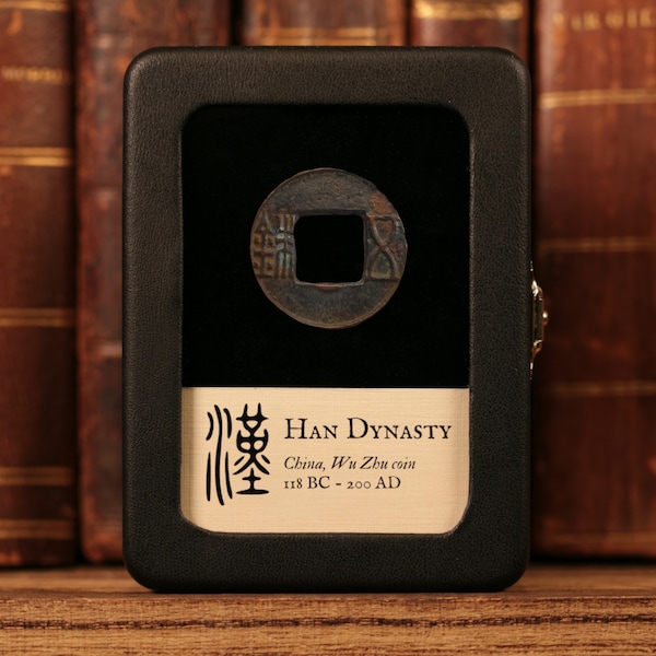 Han Dynasty Chinese Coin, 118 BCE, Imperial China - Genuine Ancient Coin in Display Box - History Hoard