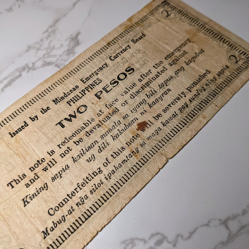 Philippines, Emergency Issue "Guerilla Pesos"  - 1942 - World War II