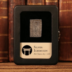 Japan, Issu-gin, Authentic Samurai Silver Rectangular Coin
