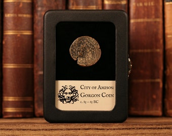 Greek Gorgon (Medusa) Ancient Coin - Authentic Historical Collectible from 85-65 BCE City of Amisos, History Hoard
