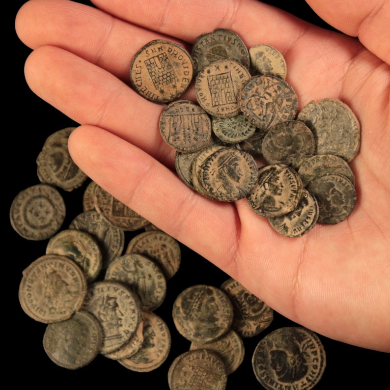 Genuine Roman Coin, Constantine or His Sons, Late Empire c. 340 AD, Glass Display, You Choose the Emperor History Hoard image 6