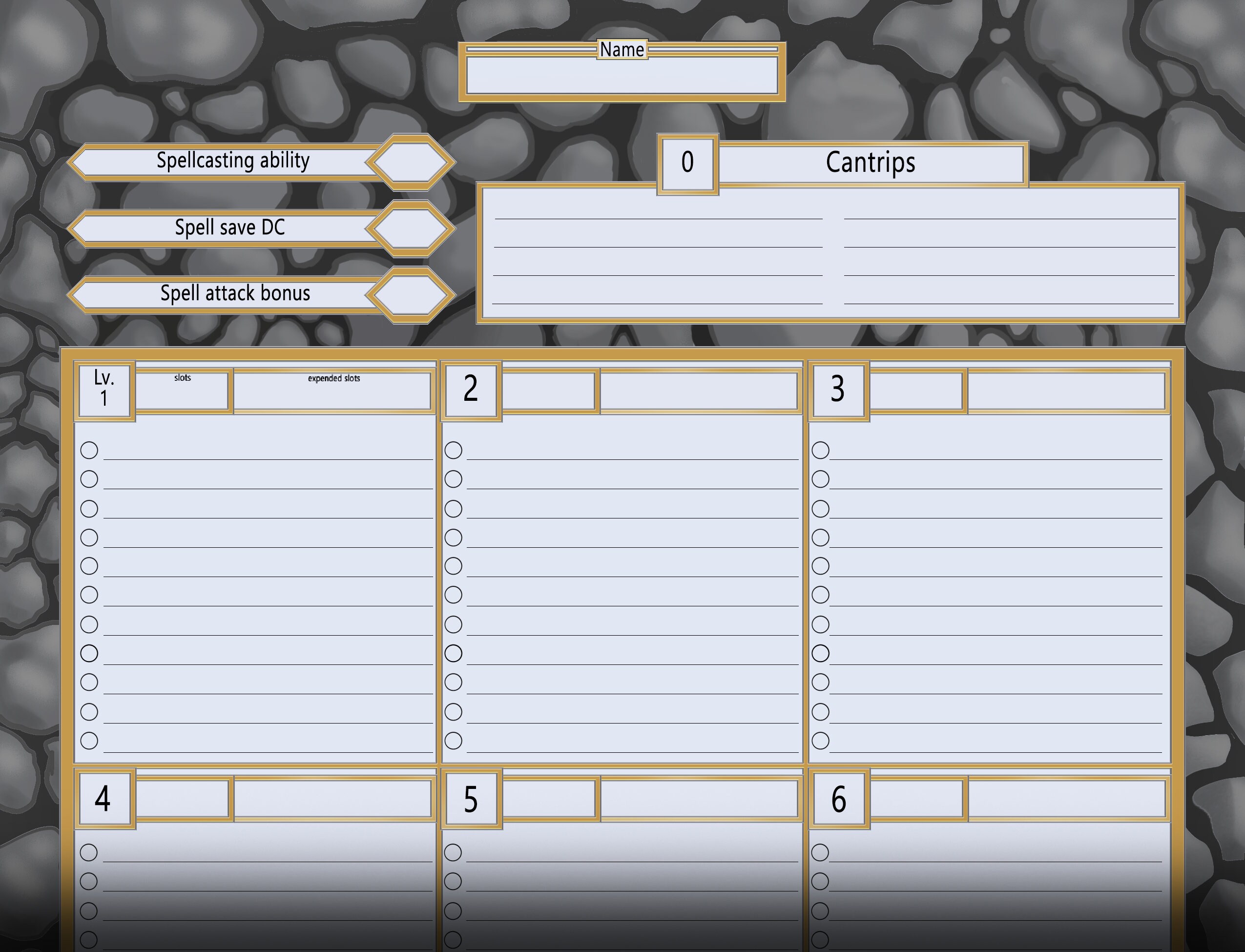 D&amp;D 5e printable character sheet dwarf edition | Etsy