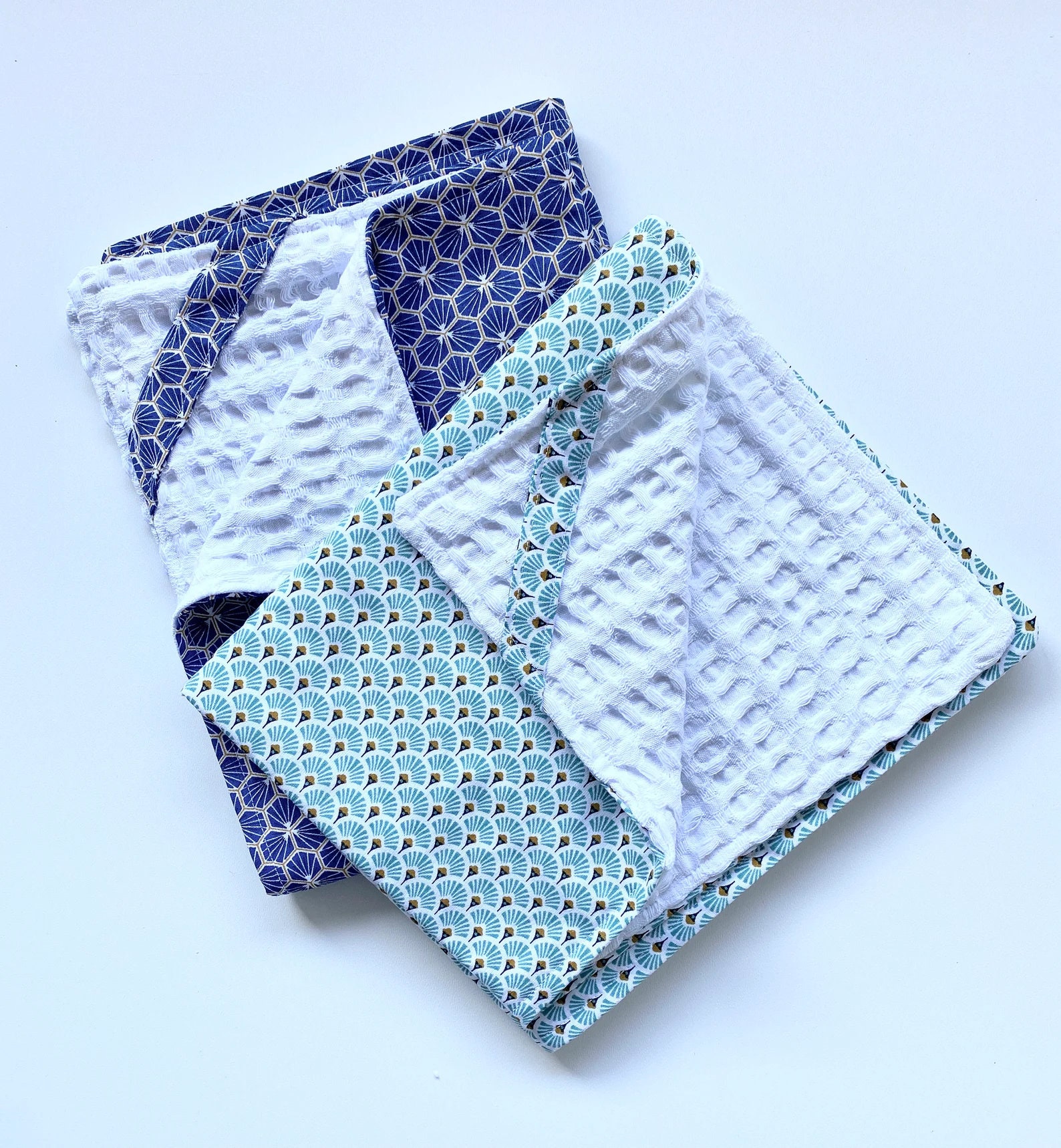 Torchon ou Essuie-Main 54 X 44cm Tissu/Nid d'abeille - Idée de Cadeau