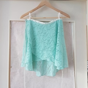 Light green lace wrap skirt