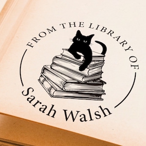 Timbro per libri, timbro personalizzato per contrassegnare i tuoi libri, timbri ex libris, timbro in gomma per la tua biblioteca, ideale come regalo
