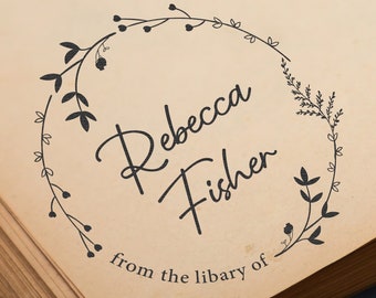 Boekenstempel, gepersonaliseerde stempel om uw boeken te markeren, ex libris stempels, rubber stempel voor uw bibliotheek, ideaal als cadeau