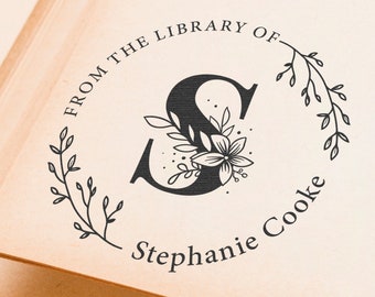 Boekenstempel, gepersonaliseerde stempel om uw boeken te markeren, ex libris stempels, rubber stempel voor uw bibliotheek, ideaal om cadeau te geven