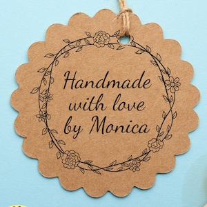 Sellos personalizados para artesanos, personaliza etiquetas con tu sello, SELLO hecho a mano con amor, Sello para regalar artesano, handmade