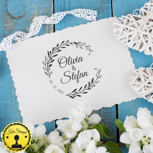 Stempel Hochzeit Einladung personalisiert, Stempel Hochzeit Einladung personalisiert, Hochzeitseinladung, Personalisierte Stempel Bild 5