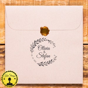 Stempel Hochzeit Einladung personalisiert, Stempel Hochzeit Einladung personalisiert, Hochzeitseinladung, Personalisierte Stempel Bild 4