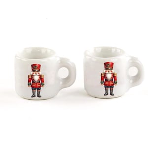 2 Miniaturowe kubki świąteczne Akcesoria do domku dla lalek