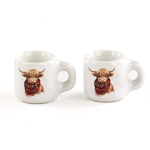 2 Miniaturowe kubki świąteczne Akcesoria do domku dla lalek
