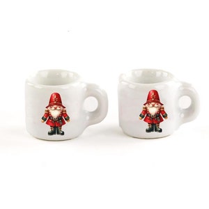 2 Miniaturowe kubki świąteczne Akcesoria do domku dla lalek