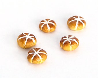 5 Miniature bread Dollhouse miniatures