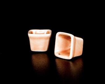 2 Miniature plant pots Fairy garden miniatures Miniature pottery
