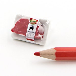 Miniature beef Dollhouse Food