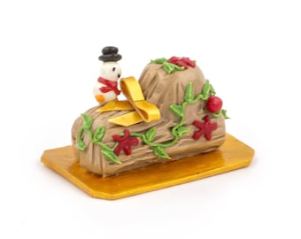 Dollhouse Miniature Christmas Cakes - Set Of 5 Clay Bakery Food Items 1.5cm Tiny Accessories