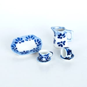6 Piece Miniature coffee set Tiny pottery Ceramic miniatures