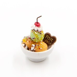 Helado en miniatura Comida para casa de muñecas
