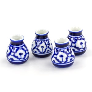 4 Miniaturowe wazony Akcesoria do domku dla lalek