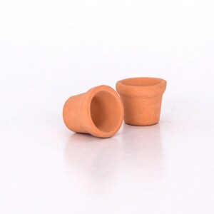 2 Miniature plant pots Terracotta planter miniatures Miniature pottery