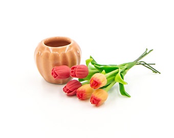 Dollhouse miniature Tulips Props replica