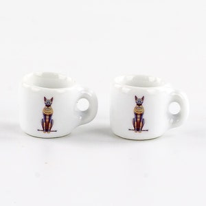 2 Miniaturowe kubki Ceramiczny domek dla lalek
