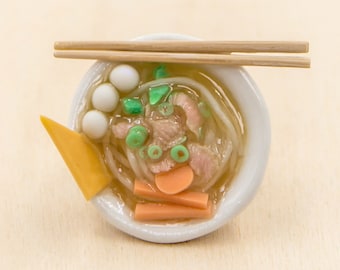 Sopa de fideos en miniatura Miniaturas para casas de muñecas