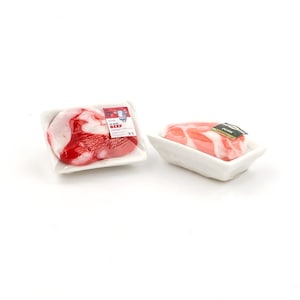 2 Miniature meat Dollhouse miniature food
