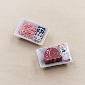 2 Miniatur Fleisch Puppenhaus Miniatur Essen
