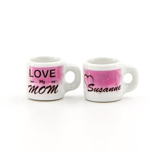 Kubki personalizowane Love Mom Miniatury domków dla lalek