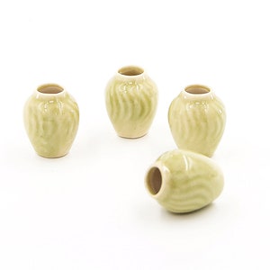 4 Dollhouse vases Miniature ceramic
