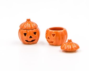 Ceramic Halloween pumpkin cookie jar Props replica