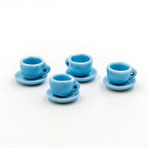 4 Miniature coffee cup Dollhouse cramic