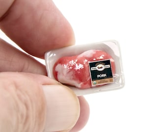 Miniature pork Dollhouse groceries Tiny food