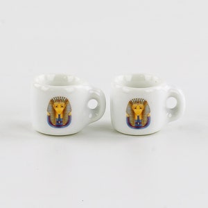 2 Miniaturowe kubki Ceramiczny domek dla lalek