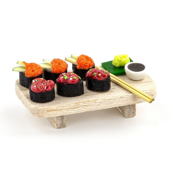 Miniature Japanese sushi Dollhouse food