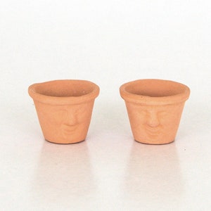 2 Miniature plant pots Terracotta planter Miniature pottery