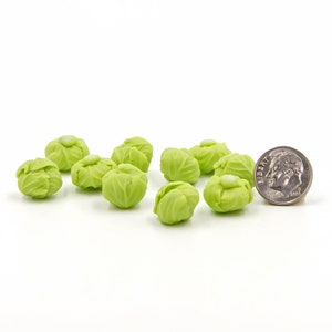 10 Miniature lettuce Dollhouse miniatures Fairy garden accessories