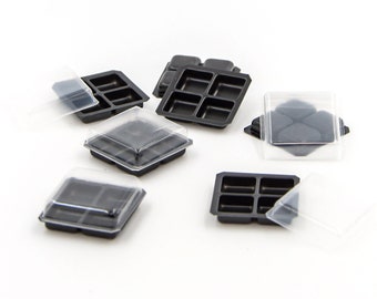 2 boîtes miniatures en plastique pour plateau alimentaire de maison de poupée