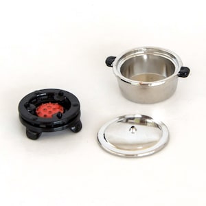 Miniature pan set Dollhouse kitchen