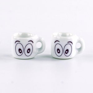 2 Miniaturowe kubki Ceramiczny domek dla lalek