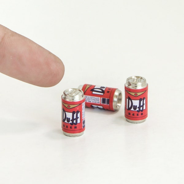 3 Miniature beer cans Dollhouse bar Diorama accessories