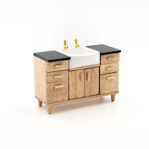 Miniature bathroom sink cabinet